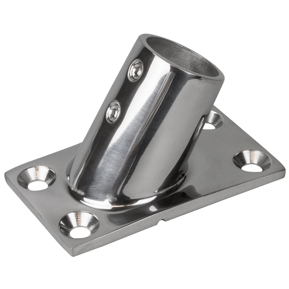 Sea-Dog Rail Base Fitting Rectangular Base 60 316 Stainless Steel - 1-7/8" x 3-1/4" - 1" OD [281601-1] - BuoyMart.com  Rail Fittings Sea-Dog