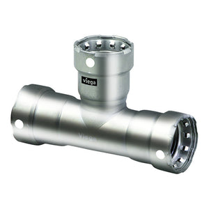Viega MegaPress 1/2" Stainless Steel 304 Tee - Triple Press Connection - Smart Connect Technology [95105] - BuoyMart.com  Fittings Viega