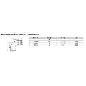 Viega MegaPress 2-1/2" 90 Carbon Steel Elbow w/FKM - Double Press Connection - Smart Connect Technology [26500] - BuoyMart.com  Fittings Viega