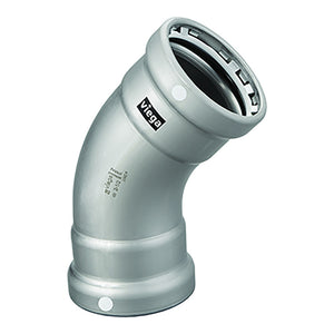 Viega MegaPress 2-1/2" 45 Carbon Steel Elbow w/FKM - Double Press Connection - Smart Connect Technology [26530] - BuoyMart.com  Fittings Viega