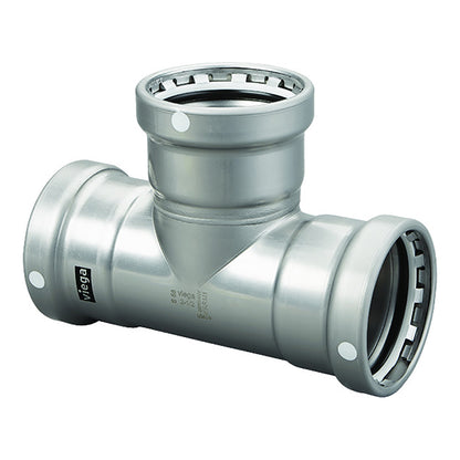 Viega MegaPress 2-1/2" Carbon Steel Tee w/FKM - Triple Press Connection - Smart Connect Technology [26560] - BuoyMart.com  Fittings Viega