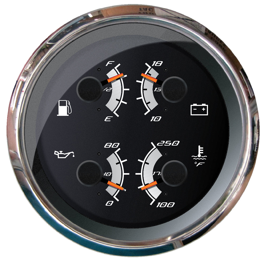 Faria Platinum 4" Multi-Function - Fuel, Oil, Volt  Water Temperature [22014] Faria Beede Instruments