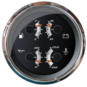 Faria Platinum 4" Multi-Function - Fuel, Oil, Volt  Water Temperature [22014] Faria Beede Instruments