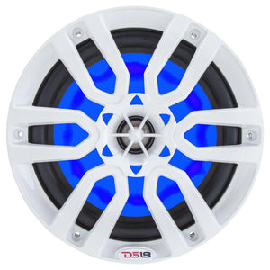 DS18 HYDRO 6.5" 2-Way Marine Speakers w/RGB LED Lights 300W - White [NXL-6] DS18