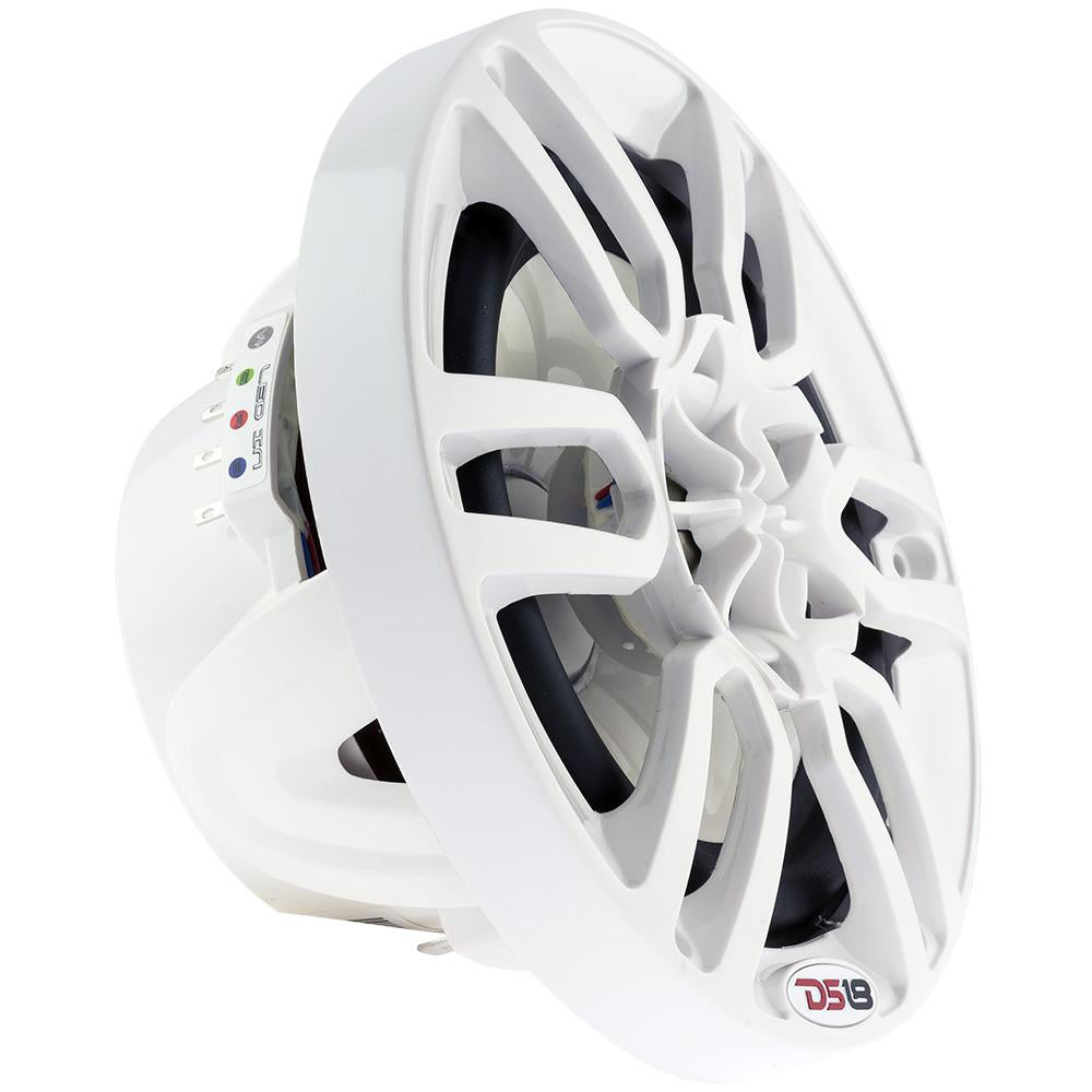 DS18 HYDRO 6.5" 2-Way Marine Speakers w/RGB LED Lights 300W - White [NXL-6] DS18