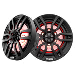 DS18 HYDRO 6.5" 2-Way Marine Speakers w/RBG LED Lights 300W - Matte Black [NXL-6BK] DS18