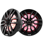 DS18 HYDRO 8" 2-Way Marine Speakers w/RGB LED Lights 375W - Matte Black [NXL-8BK] DS18