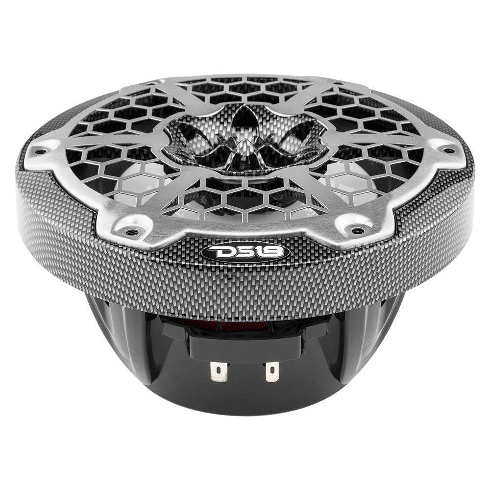 DS18 HYDRO 6.5" 2-Way Marine Speakers w/RGB LED Lights 300W - Black Carbon Fiber [CF-65] DS18