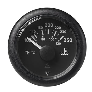 Veratron 52MM (2-1/16") ViewLine Water Temperature Gauge - 100-250F - Black Dial  Bezel [A2C59514176] - BuoyMart.com  Gauges Veratron