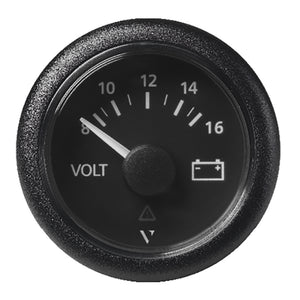 Veratron 52 MM (2-1/16") ViewLine Voltmeter - 8 to16V - Black Dial  Bezel [A2C59512545] - BuoyMart.com  Gauges Veratron