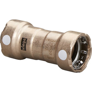 Viega MegaPress 1" Copper Nickel Coupling w/Stop Double Press Connection - Smart Connect Technology [88390] - BuoyMart.com  Fittings Viega