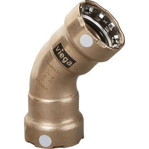 Viega MegaPress 1" 45 Copper Nickel Elbow - Double Press Connection - Smart Connect Technology [88100] - BuoyMart.com  Fittings Viega