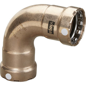 Viega MegaPress 1" 90 Copper Nickel Elbow - Double Press Connection - Smart Connect Technology [88010] - BuoyMart.com  Fittings Viega