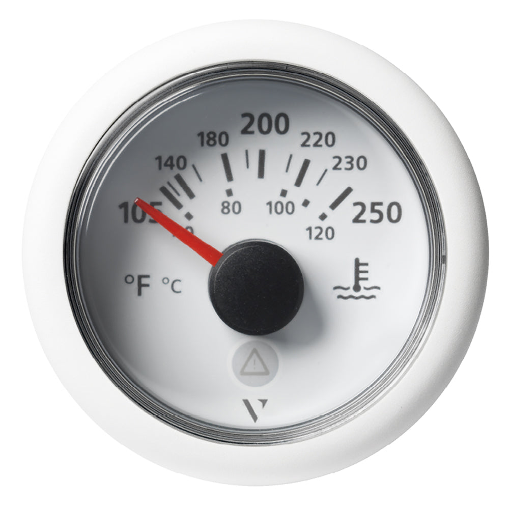 Veratron 52 MM (2-1/16") ViewLine Temperature Gauge 105F to 250F - White Dial/Bezel [A2C59514241] - BuoyMart.com  Gauges Veratron
