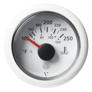 Veratron 52 MM (2-1/16") ViewLine Temperature Gauge 105F to 250F - White Dial/Bezel [A2C59514241] - BuoyMart.com  Gauges Veratron