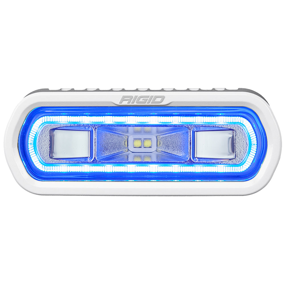 RIGID Industries SR-L Series Marine Spreader Light - White Surface Mount - White Light w/Blue Halo [51101] - BuoyMart.com  Flood/Spreader Lights RIGID Industries