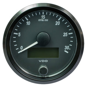 VDO SingleViu 80mm (3-1/8") Tachometer - 3000 RPM [A2C3832980030] - BuoyMart.com  Gauges VDO