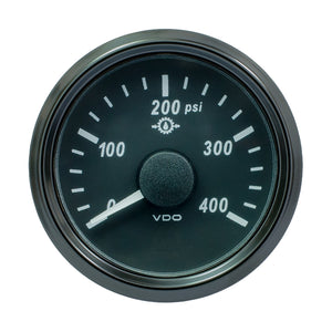 VDO SingleViu 52mm (2-1/16") Oil Pressure Gauge - 400 PSI - 0-180 Ohm [A2C3833500030] - BuoyMart.com  Gauges VDO