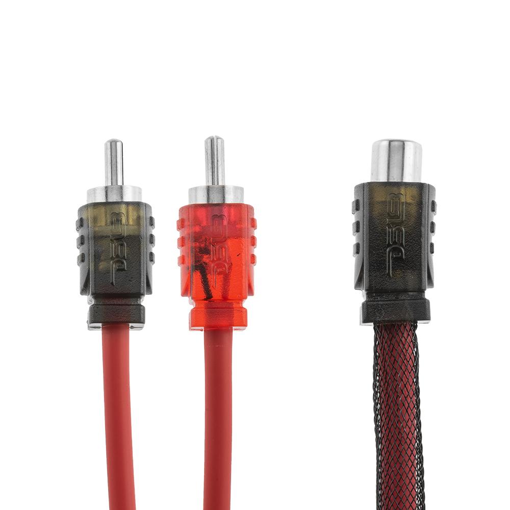 DS18 Advance Ultra Flex RCA Y Connector Cable- 1 Female to 2 Male [R1F2M] DS18 Audio
