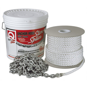 Quick Anchor Rode 25 - 8mm Chain - 200 - 9/16" 3 Plait Rope [FVC080391220Q00] - BuoyMart.com  Rope & Chain Quick