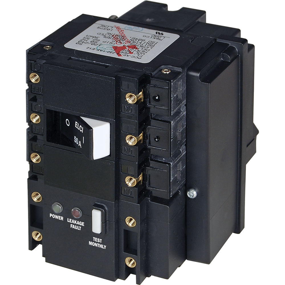 Blue Sea C-Series ELCI Main Circuit Breaker - 120/240V AC 50A [3104] - BuoyMart.com  Circuit Breakers Blue Sea Systems
