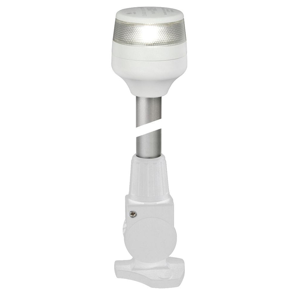 Hella Marine 2nm All Round White Fold Down Pole Navigation Lamp - 8" - White Base [980960291] - BuoyMart.com  Navigation Lights Hella Marine