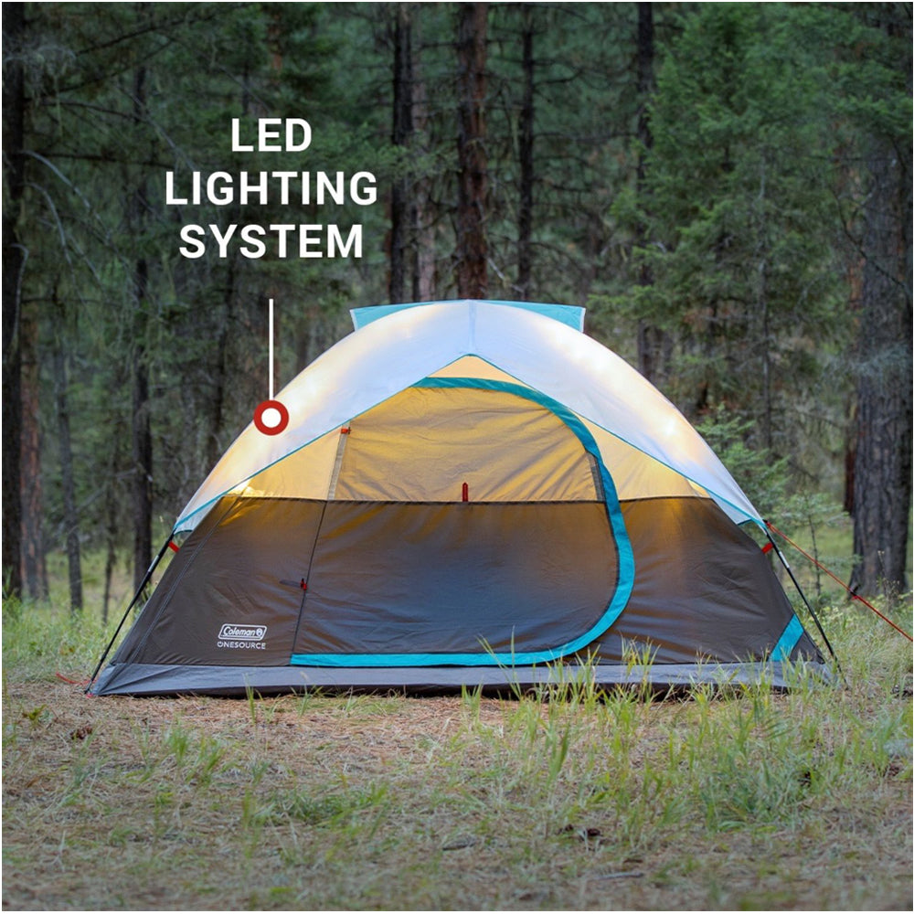 Coleman OneSource Rechargeable 4-Person Camping Dome Tent w/Airflow System  LED Lighting [2000035457] - BuoyMart.com  Tents Coleman