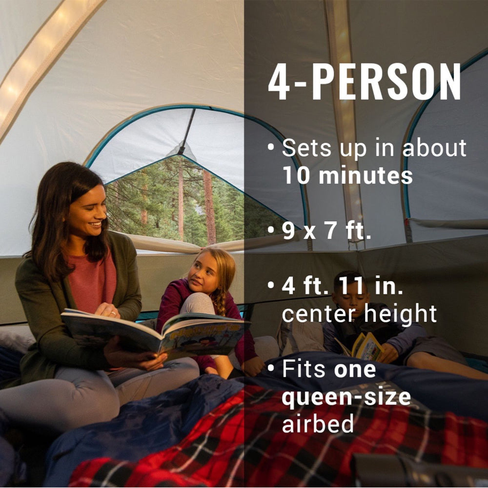 Coleman OneSource Rechargeable 4-Person Camping Dome Tent w/Airflow System  LED Lighting [2000035457] - BuoyMart.com  Tents Coleman