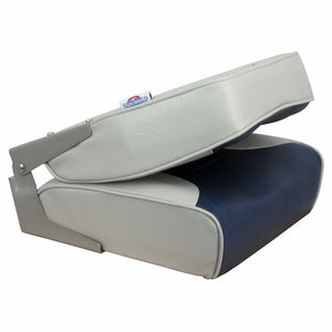 Springfield Economy Multi-Color Folding Seat - Grey/Blue [1040651] - BuoyMart.com  Seating Springfield Marine