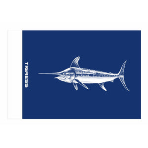 Tigress Blue Marlin Release Flag - 12" x 18" [88422] - BuoyMart.com  Fishing Accessories Tigress
