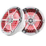 DS18 New Edition HYDRO 8" 2-Way Marine Speakers w/RGB LED Lighting 375W - White  [NXL-8M/WH] DS18