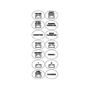 BEP Battery Switch Label Sheet [713] - BuoyMart.com  Battery Management BEP Marine