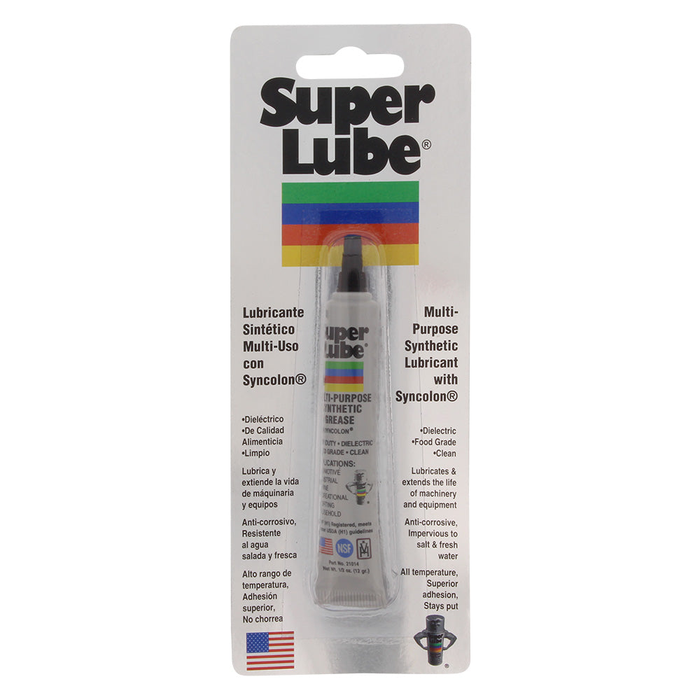 Super Lube Multi-Purpose Synthetic Grease w/Syncolon - .5oz Tube [21010] - BuoyMart.com  Cleaning Super Lube
