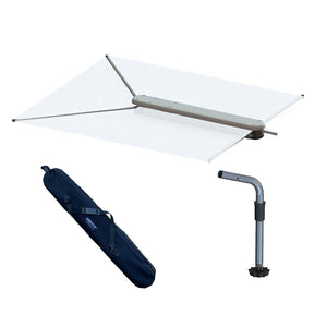 TACO ShadeFin w/White Fabric, Case  Fixed Rod Holder Mount Kit [T10-3000-3] - BuoyMart.com  Biminis/Shades/Umbrellas TACO Marine