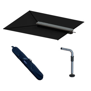 TACO ShadeFin w/Black Fabric, Case  Fixed Rod Holder Mount Kit [T10-3000-4] - BuoyMart.com  Biminis/Shades/Umbrellas TACO Marine