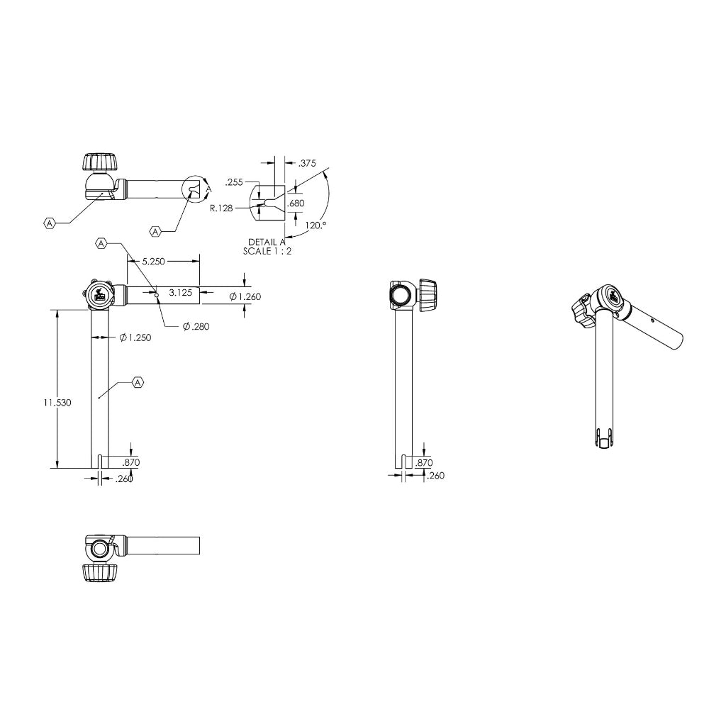TACO ShadeFin Adjustable Rod Holder Mount [T10-3000-6] - BuoyMart.com  Accessories TACO Marine