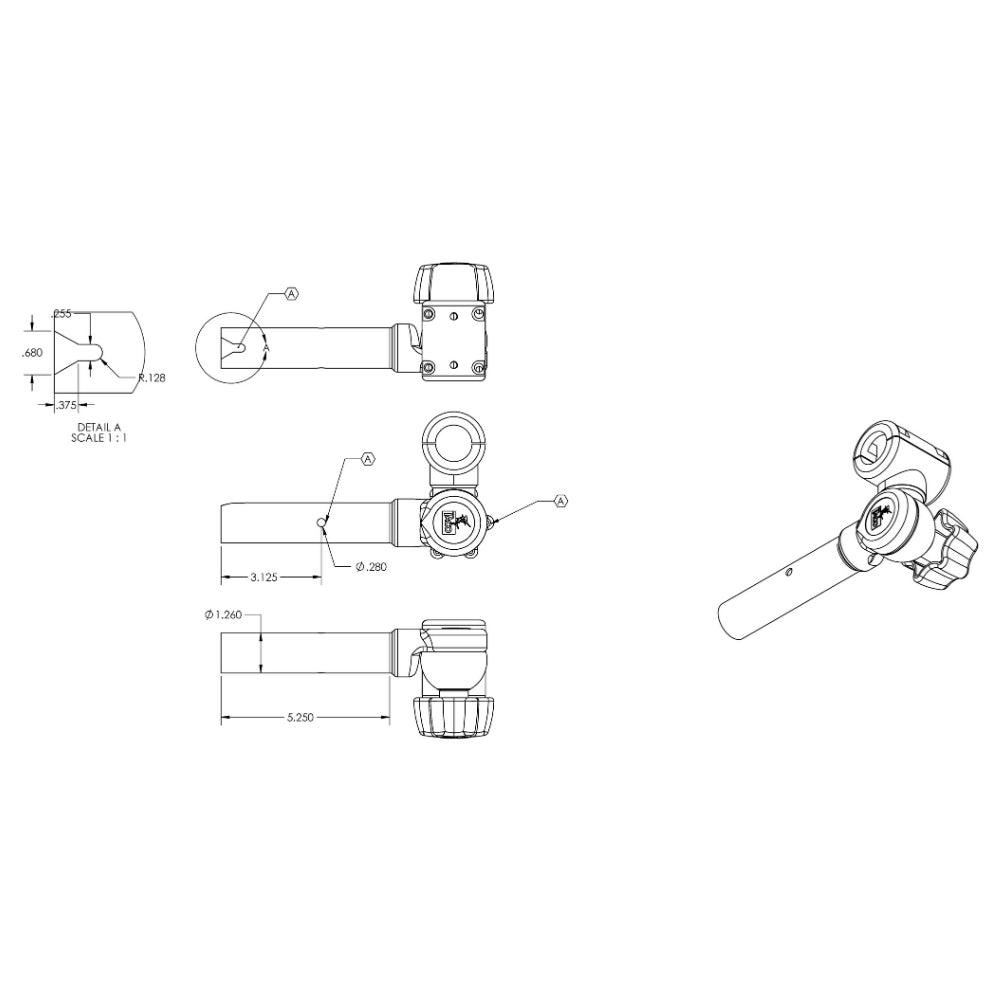 TACO ShadeFin Adjustable Clamp-On Pipe Mount [T10-3000-7] - BuoyMart.com  Accessories TACO Marine