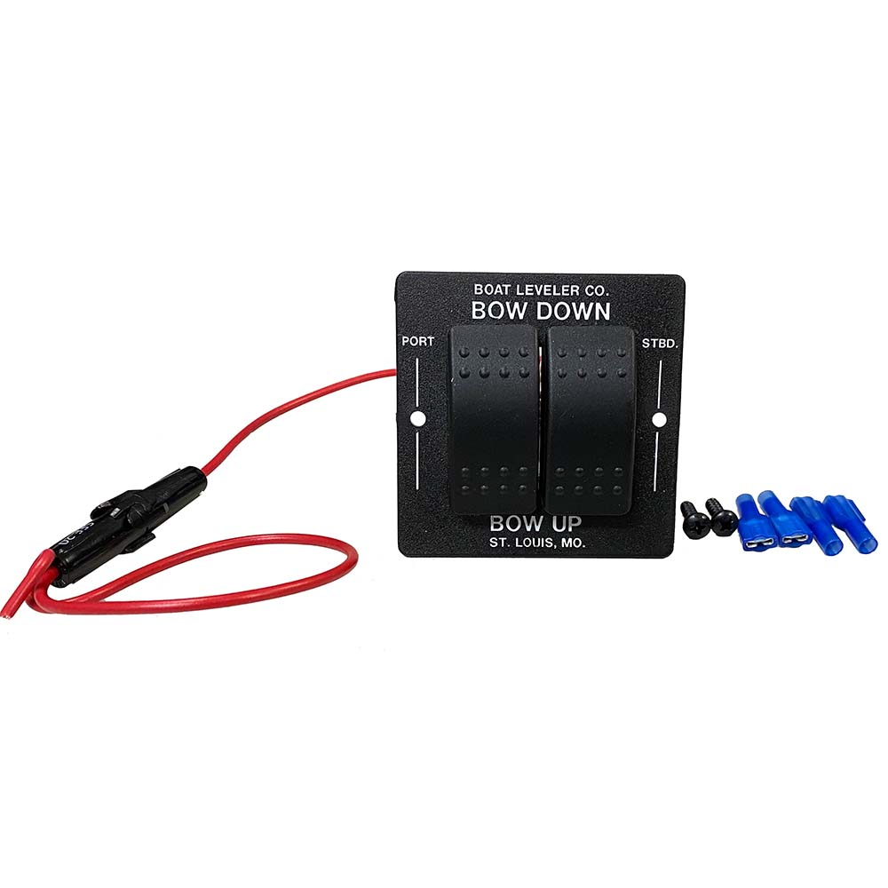 Boat Leveler Waterproof Trim Tab Switch - Black/Black Buttons [12725] - BuoyMart.com  Trim Tab Accessories Boat Leveler Co.