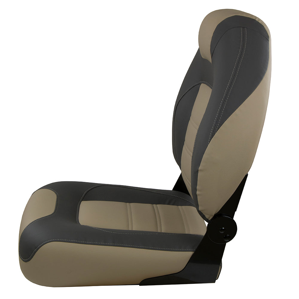 Springfield OEM Series Folding Seat - Charcoal/Tan [1062583] - BuoyMart.com  Seating Springfield Marine