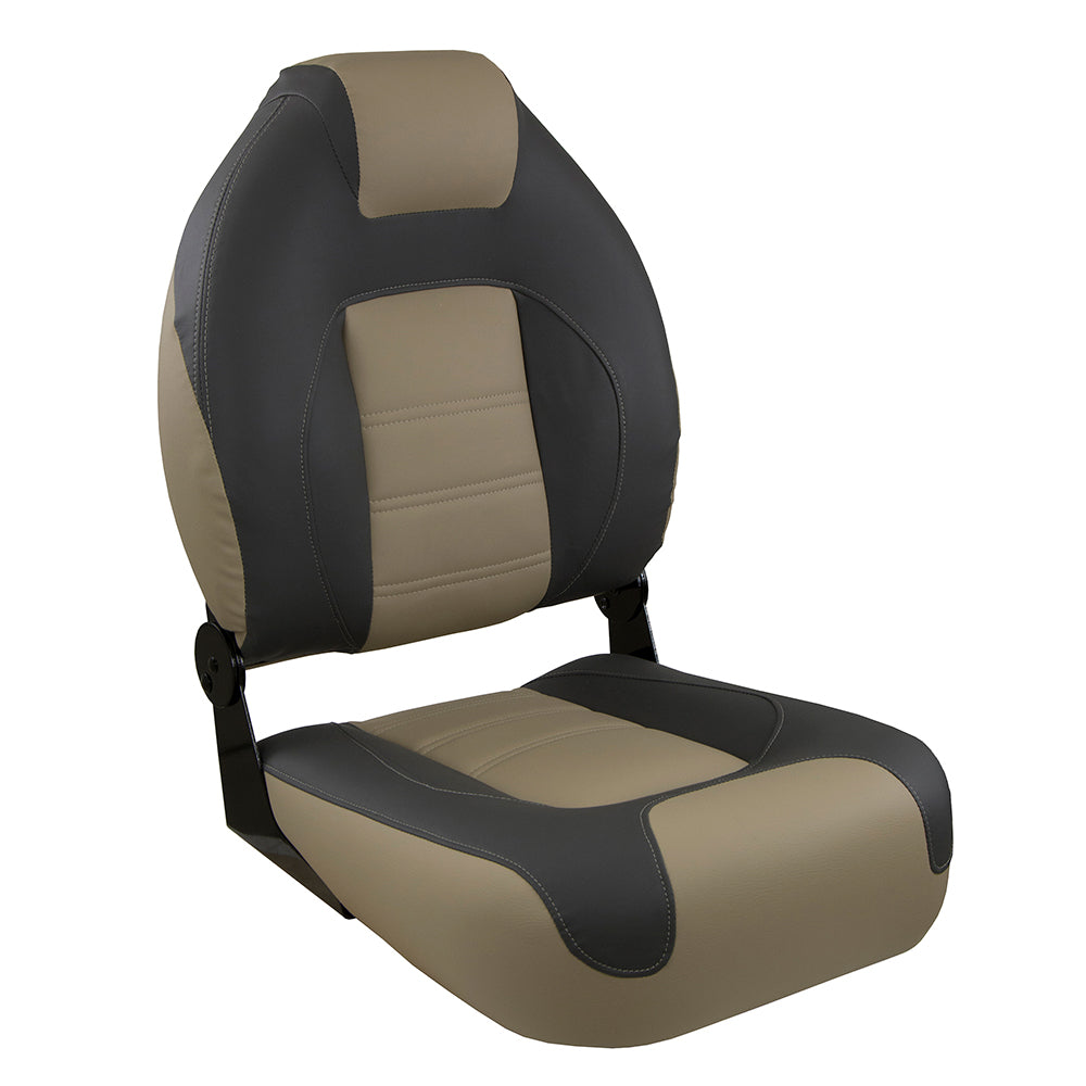 Springfield OEM Series Folding Seat - Charcoal/Tan [1062583] - BuoyMart.com  Seating Springfield Marine