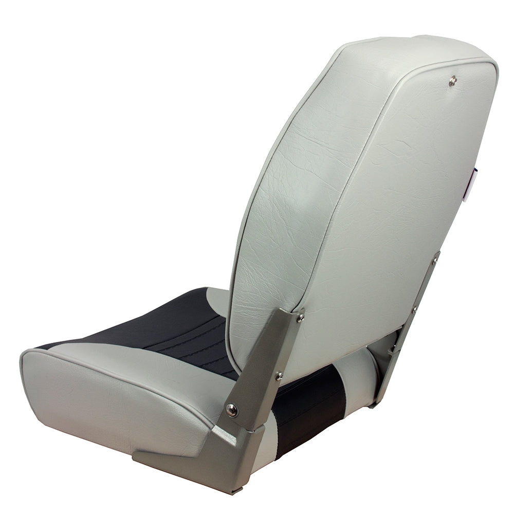 Springfield High Back Multi-Color Folding Seat - Grey/Charcoal [1040663] - BuoyMart.com  Seating Springfield Marine