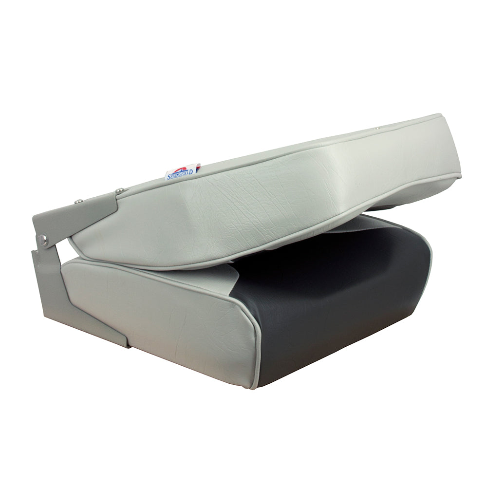 Springfield High Back Multi-Color Folding Seat - Grey/Charcoal [1040663] - BuoyMart.com  Seating Springfield Marine