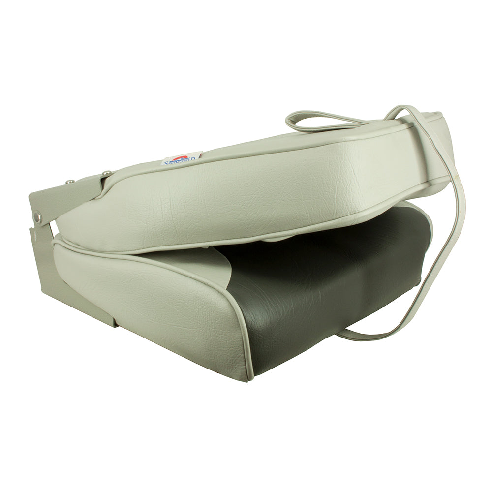 Springfield High Back Multi-Color Folding Seat - Grey/Charcoal [1040663] - BuoyMart.com  Seating Springfield Marine