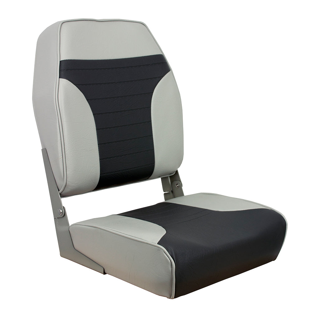 Springfield High Back Multi-Color Folding Seat - Grey/Charcoal [1040663] - BuoyMart.com  Seating Springfield Marine