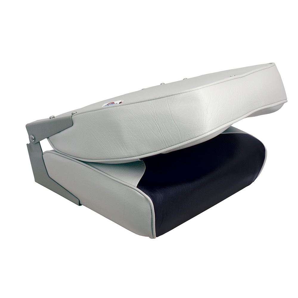 Springfield High Back Multi-Color Folding Seat - Blue/Grey [1040661] - BuoyMart.com  Seating Springfield Marine