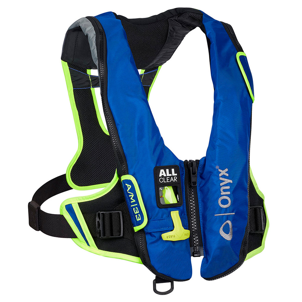 Onyx Impulse A/M-33 All Clear Auto/Manual Inflatable Life Jacket - Blue [132800-500-004-21] - BuoyMart.com  Personal Flotation Devices Onyx Outdoor
