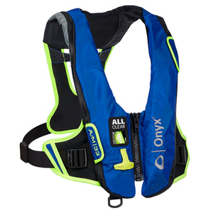 Onyx Impulse A/M-33 All Clear Auto/Manual Inflatable Life Jacket - Blue [132800-500-004-21] - BuoyMart.com  Personal Flotation Devices Onyx Outdoor