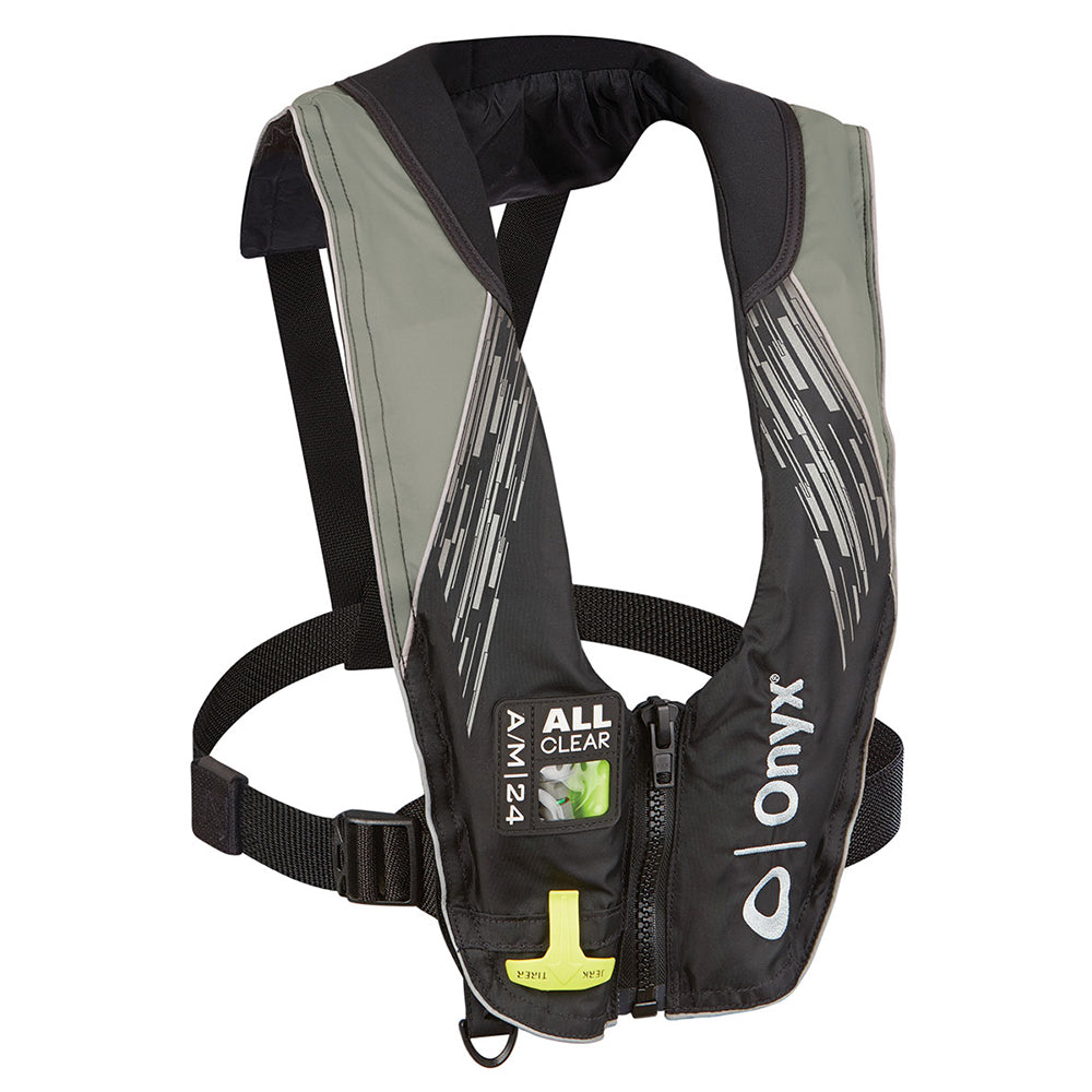 Onyx A/M-24 Series All Clear Automatic/Manual Inflatable Life Jacket - Grey - Adult [132200-701-004-21] - BuoyMart.com  Personal Flotation Devices Onyx Outdoor