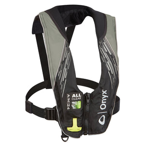 Onyx A/M-24 Series All Clear Automatic/Manual Inflatable Life Jacket - Grey - Adult [132200-701-004-21] - BuoyMart.com  Personal Flotation Devices Onyx Outdoor