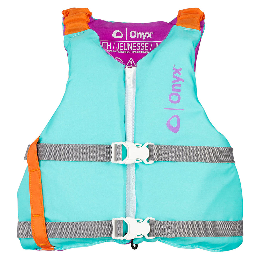 Onyx Youth Universal Paddle Vest - Aqua [121900-505-002-21] - BuoyMart.com  Personal Flotation Devices Onyx Outdoor